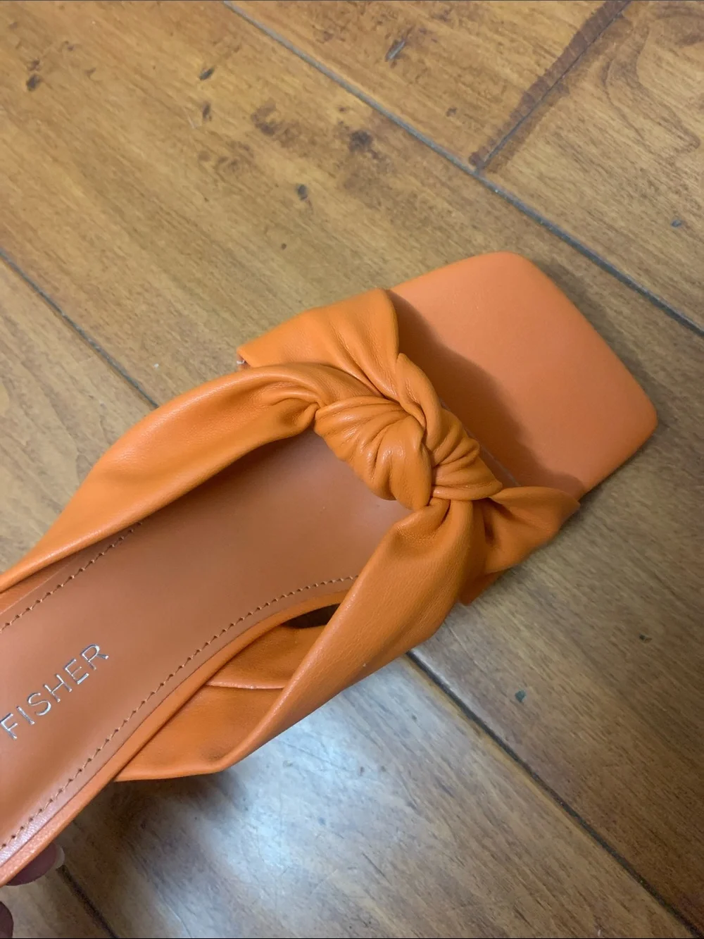 Marc Fisher Bright Orange Sandals Loreda Size 6 Preowned